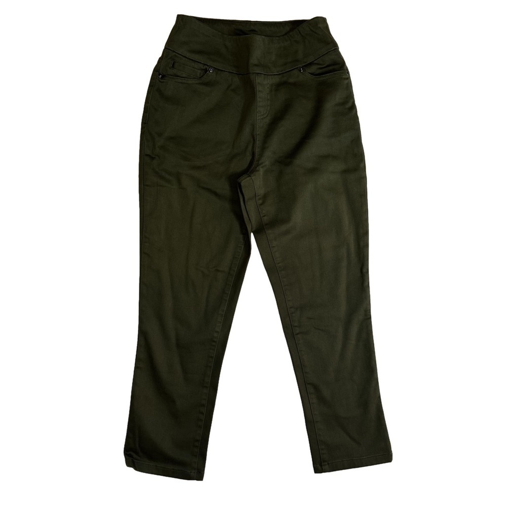 Lisa Rinna Collection Pull-On Stretch Twill Crop Pants ARMY GREEN Size XXS NWOT